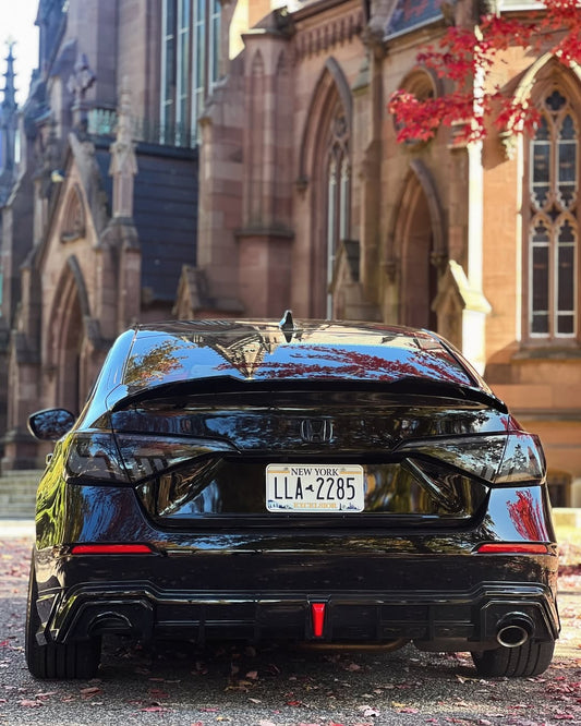 Honda Civic 11th Gen FE1 FE2 FE4 2022 2023 2024 with Aftermarket Parts - Rear Diffuser & Canards PP from Yofer USA