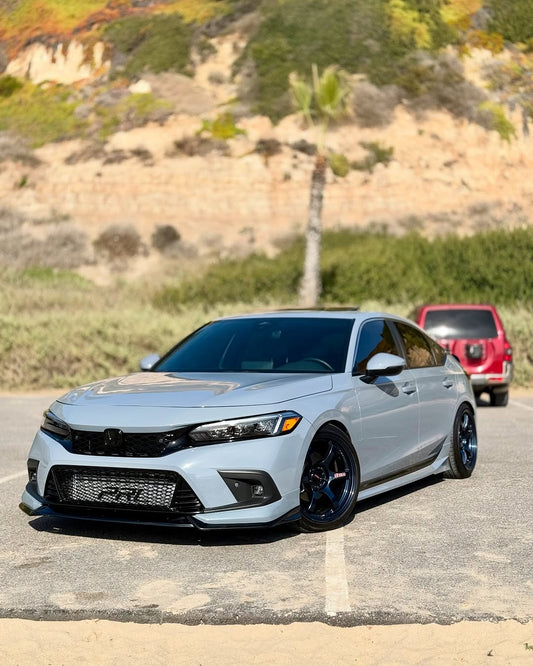 Honda Civic 11th Gen FE1 FE2 FE4 2022-ON & Civic 11th Gen FL1 FL2 FL4 2022-ON with Aftermarket Parts - V2 Style Front Lip Spliter PP from Yofer USA