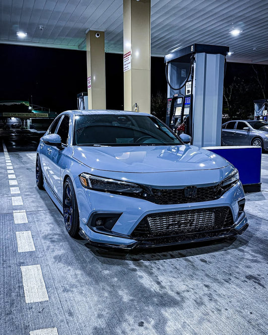 Honda Civic 11th Gen FE1 FE2 FE4 2022-ON & Civic 11th Gen FL1 FL2 FL4 2022-ON with Aftermarket Parts - V2 Style Front Lip Spliter PP from Yofer USA