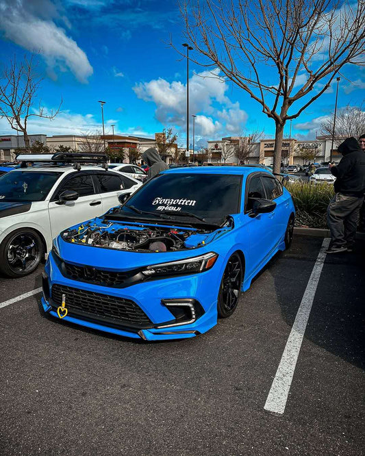 Honda Civic 11th Gen FE1 FE2 FE4 2022-ON & Civic 11th Gen FL1 FL2 FL4 2022-ON with Aftermarket Parts - V1 Style Front Lip Spliter PP from Yofer USA