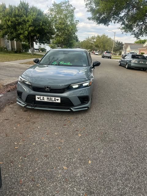 Honda Civic 11th Gen FE1 FE2 FE4 2022-ON & Civic 11th Gen FL1 FL2 FL4 2022-ON with Aftermarket Parts - V1 Style Front Lip Spliter PP from Yofer USA