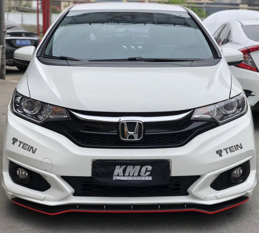 Honda Fit 3rd Gen GK3 GK4 GK5 GK6 GK7 GH7 GP5 GP6 2015-2020 with Aftermarket Parts - Front Lip Spliter PP from Yofer USA