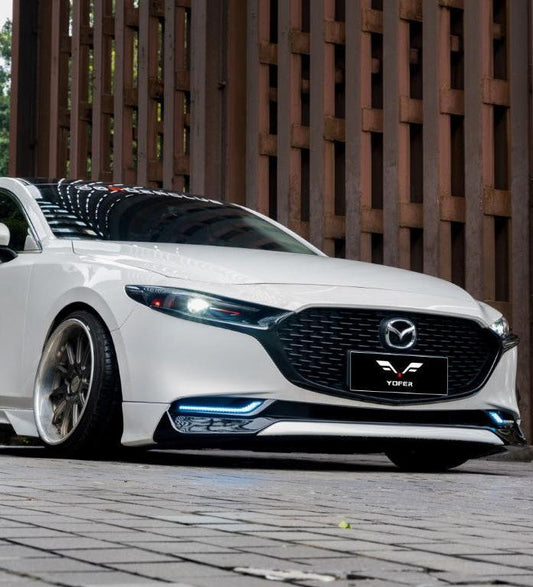Mazda Mazda3 4th Gen BP 2019-ON with Aftermarket Parts - Front Lip Splitter PP from Yofer USA