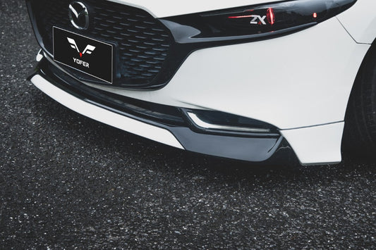 Mazda Mazda3 4th Gen BP 2019-ON with Aftermarket Parts - Front Lip Splitter PP from Yofer USA
