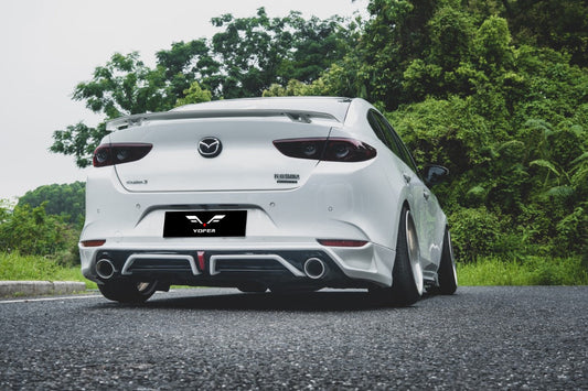 Mazda Mazda3 4th Gen BP 2019-ON with Aftermarket Parts - Rear Spoiler ABS from Yofer USA