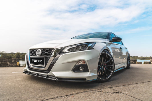 Nissan Altima L34 2019-2022 with Aftermarket Parts - Front Lip Splitter PP from Yofer USA