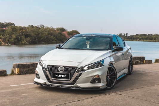 Nissan Altima L34 2019-2022 with Aftermarket Parts - Front Lip Splitter PP from Yofer USA