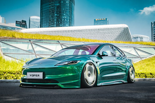 Tesla Model 3 Highland 2024-ON with Aftermarket Parts - Front Lip Splitter ABS+PP from Yofer USA