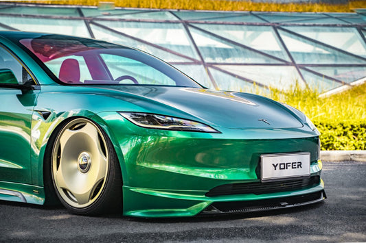 Tesla Model 3 Highland 2024-ON with Aftermarket Parts - Front Lip Splitter ABS+PP from Yofer USA