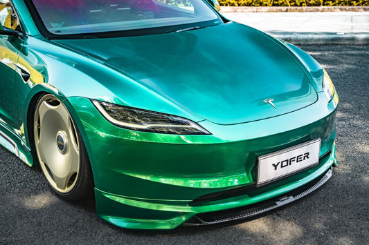 Tesla Model 3 Highland 2024-ON with Aftermarket Parts - Front Lip Splitter ABS+PP from Yofer USA