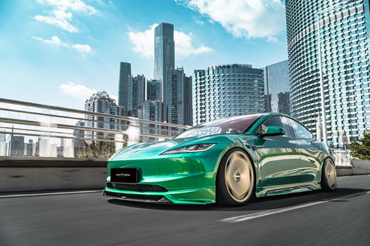 Tesla Model 3 Highland 2024-ON with Aftermarket Parts - Front Lip Splitter ABS+PP from Yofer USA