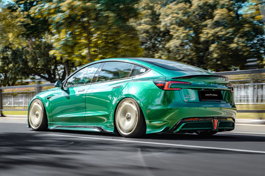 Tesla Model 3 Highland / Performance 2024-ON with Aftermarket Parts - Rear Spoiler Pre-preg Carbon Fiber / ABS from Yofer USA