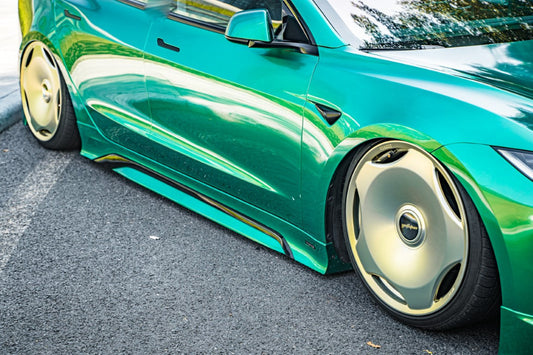 Tesla Model 3 Highland / Performance 2024-ON with Aftermarket Parts - Side Skirts ABS+PP from Yofer USA