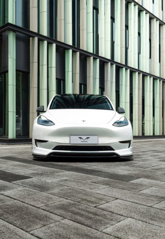 Tesla Model Y / Performance 2021 2022 2023 2024 with Aftermarket Parts - V2 Front Lip PP from Yofer USA