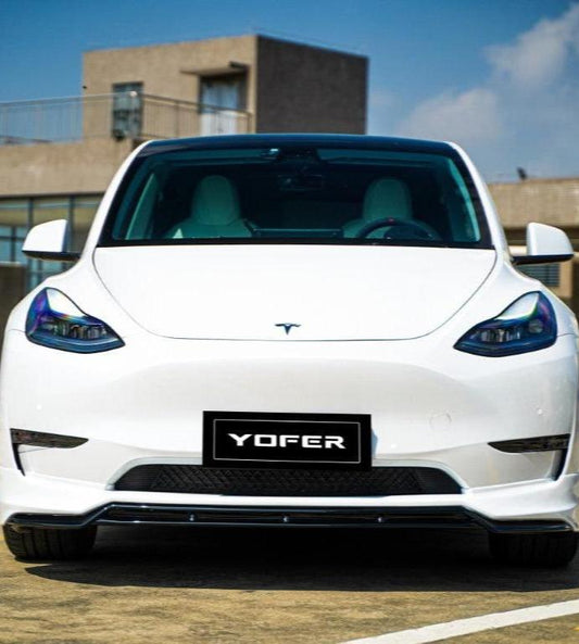 Tesla Model Y / Performance 2021 2022 2023 2024 with Aftermarket Parts - V2 Front Lip PP from Yofer USA