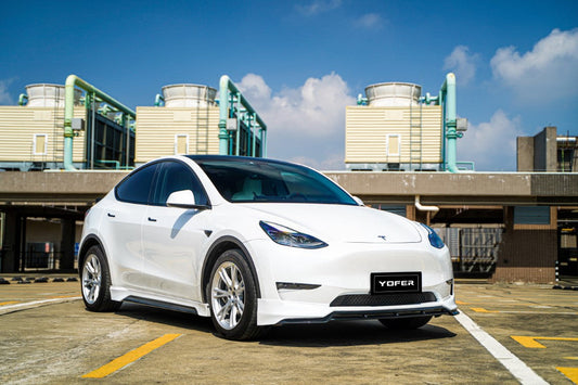 Tesla Model Y / Performance 2021 2022 2023 2024 with Aftermarket Parts - V2 Front Lip PP from Yofer USA