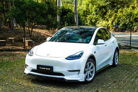 Tesla Model Y / Performance 2021 2022 2023 2024 with Aftermarket Parts - V2 Front Lip PP from Yofer USA