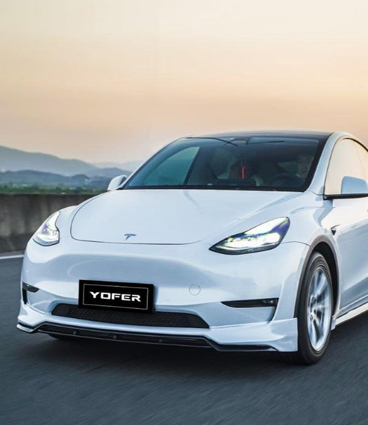 Tesla Model Y / Performance 2021 2022 2023 2024 with Aftermarket Parts - V2 Front Lip PP from Yofer USA