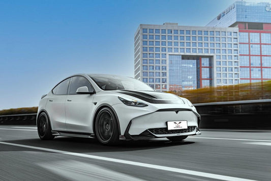 Tesla Model Y / Performance 2021-ON with Aftermarket Parts - Loong Flames Max Side Skirts PP from Yofer USA