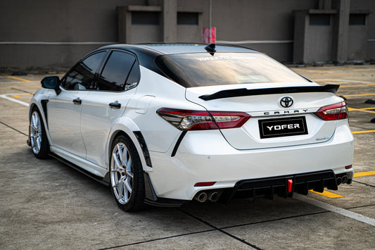 Toyota Camry 8th Gen XV70 TRD SE XSE LE XLE 2018-2024 with Aftermarket Parts - Side Skirts PP from Yofer USA