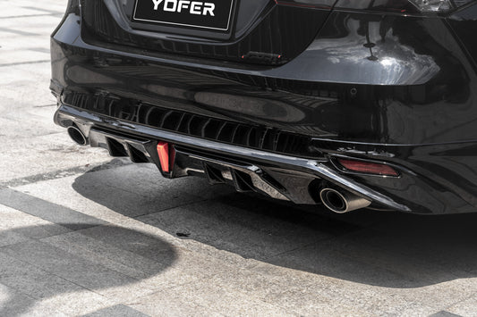 Toyota Camry 8th Gen XV70 LE XLE 2018-2024 with Aftermarket Parts - Rear Diffuser & Canards PP from Yofer USA
