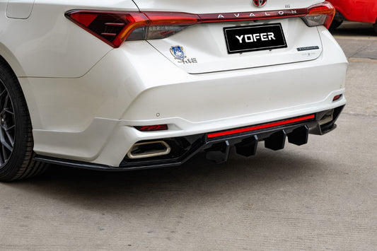 Toyota Avalon 5th Gen XX50 2019-2022 with Aftermarket Parts - Rear Diffuser & Canards PP from Yofer USA