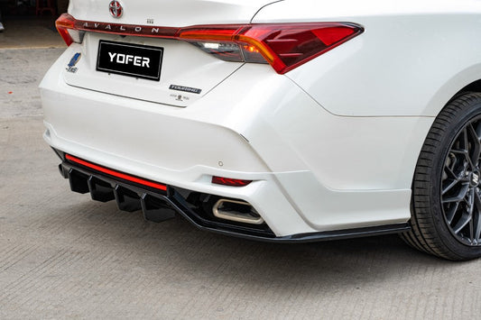 Toyota Avalon 5th Gen XX50 2019-2022 with Aftermarket Parts - Rear Diffuser & Canards PP from Yofer USA
