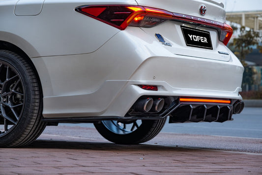 Toyota Avalon 5th Gen XX50 2019-2022 with Aftermarket Parts - Rear Diffuser & Canards PP from Yofer USA