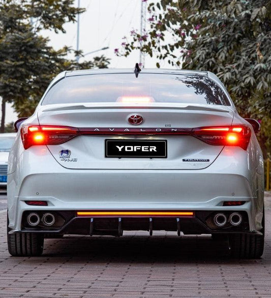 Toyota Avalon 5th Gen XX50 2019-2022 with Aftermarket Parts - Rear Diffuser & Canards PP from Yofer USA