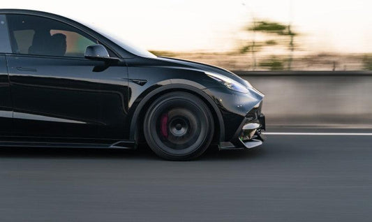 Tesla Model Y / Performance 2021-ON with Aftermarket Parts - Loong Flames Max Side Skirts PP from Yofer USA