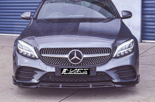 Aero Republic Carbon Fiber Front Lip for Mercedes Benz W205 C300 with Sport Package 2019-2021 - Performance SpeedShop