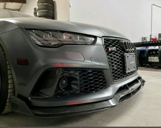 Aero Republic Carbon Fiber Front Lip Splitter for Audi RS7 2014-2018 C7 - Performance SpeedShop
