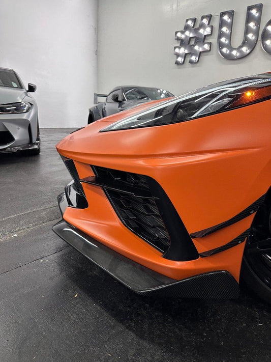 Aero Republic Carbon Fiber Front Splitter 5VM Style for Corvette C8 2020-ON - Performance SpeedShop