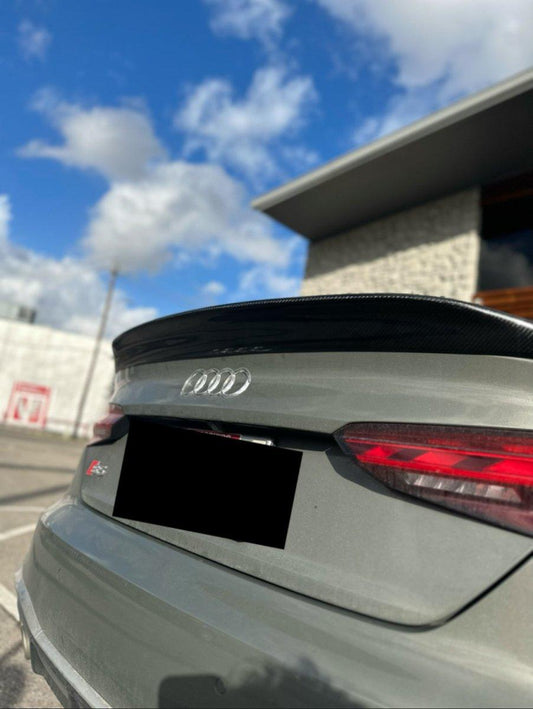 Aero Republic Carbon Fiber Rear Spoiler CA Style for Audi A5 S5 RS5 B9 B9.5 4 Door Sedan 2017-ON - Performance SpeedShop