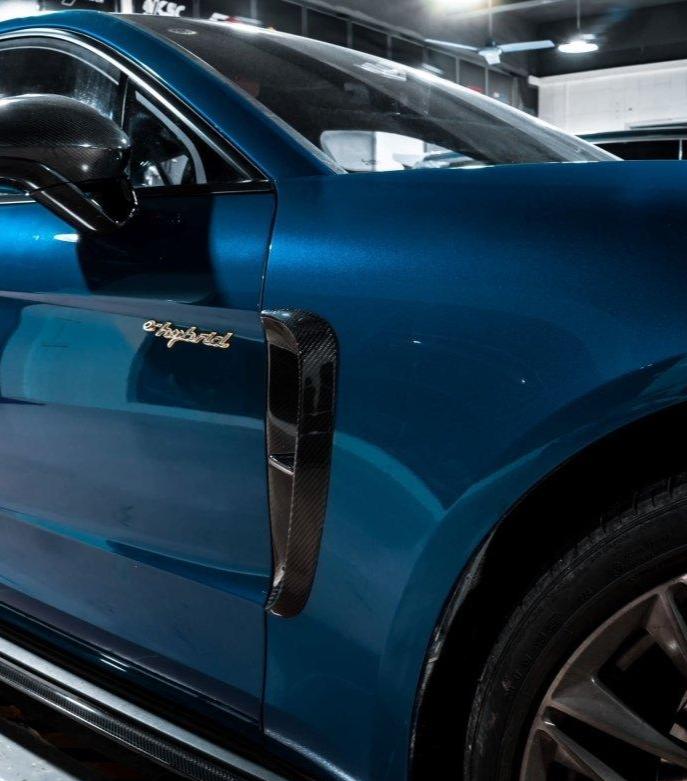 Porsche Panamera 971 971.1 RWD/Base/4/4S/GTS/Turbo/Turbo S 2017-2020 & Panamera 971 971.2 RWD/Base/4/4S/GTS/Turbo/Turbo S 2021-2023 with Aftermarket Parts - Vacuumed Carbon & FRP Fender Trim from CMST Tuning