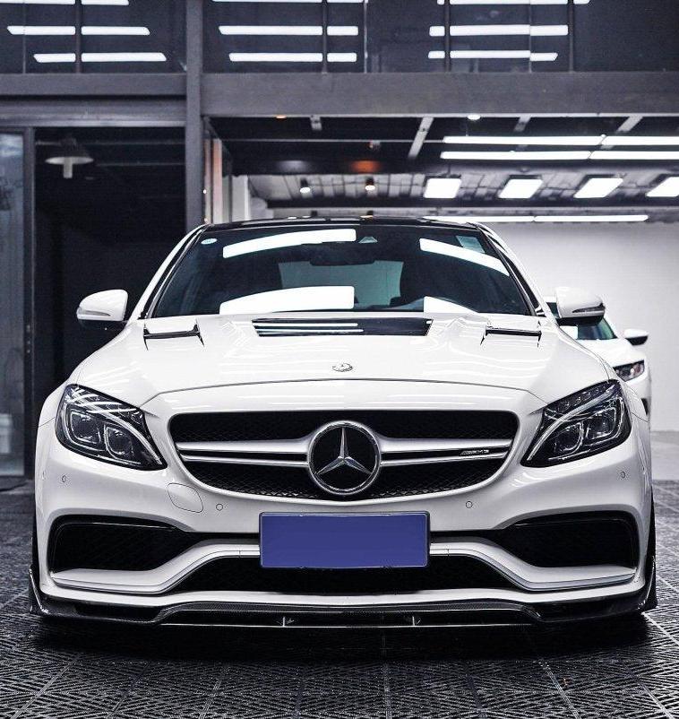 amg c 63 s coupe lip Mercedes Benz W205 C63 C63S Carbon Fiber Front Spoiler the lightest among all materials Set of Splitters Mercedes-AMG C
