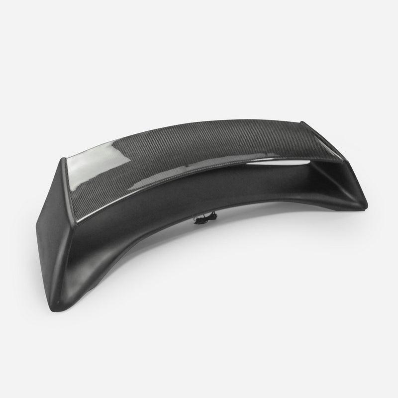 Nissan 370Z Sport Touring Base Fairlady Z Z34 Pre-Facelift & Facelift 2009 2010 2011 2012 2013 2014 2015 2016 2017 2018 2019 2020 & Nismo V1 2009 2010 2011 & Nismo V2 2012 2013 2014 2015 2016 2017 2018 2019 2020 with Aftermarket Parts - AM Rear Wing Carbon Fiber / FRP from EPR USA