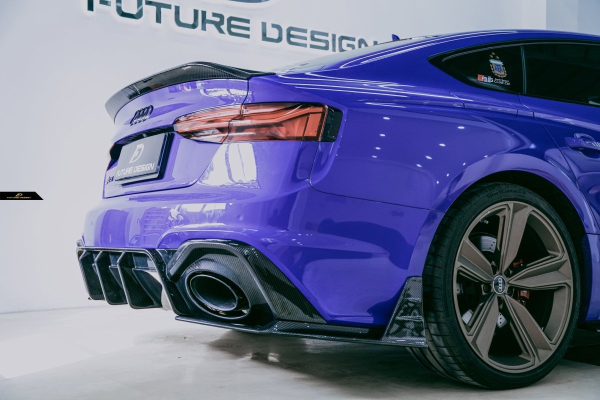 Future Design Carbon Fiber REAR DIFFUSER & REAR CANARDS - "Blaze kit" for Audi RS5 B9.5 2020-2022 - Performance SpeedShop
