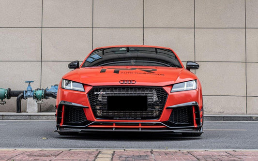 Audi TTRS 8S 2016 2017 2018 Pre-facelift with Aftermarket Parts - Front Bumper Trim Pre-preg Carbon Fiber from Yofer USA