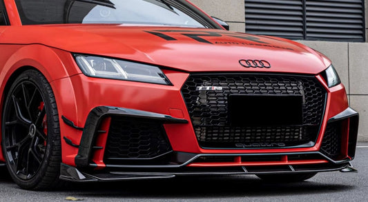 Audi TTRS 8S 2016-2018 Pre-facelift with Aftermarket Parts - Pre-preg Carbon Fiber Front Lip from Yofer USA