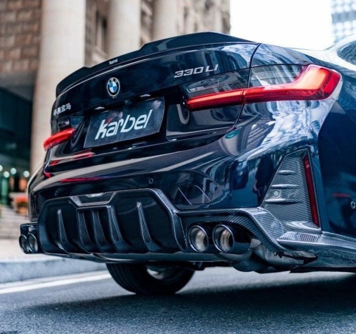 BMW M3 G80 2021-ON & 3 Series 330i M340i G20 (Fits Both Pre-LCI & LCI) 2019-ON with Aftermarket Parts - V2 Style Rear Spoiler Carbon Fiber from Karbel Carbon