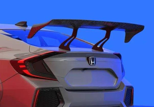 Honda Civic 10th Gen FC1 FC2 FC5 FC6 2016 2017 2018 2019 2020 2021 & Civic 10th Gen FC3 FC4 2017 2018 2019 2020 2021 with Aftermarket Parts - Rear Spoiler Wing Carbon Fiber / FRP from Robot Craftsman