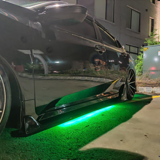 Honda Civic 10th Gen FC1 FC2 FC5 FC6 2016 2017 2018 2019 2020 2021 & Civic 10th Gen FK7 2017 2018 2019 2020 2021 (compatible with both OEM width and ROBOT CRAFTSMAN widebody) with Aftermarket Parts - Side Skirts Carbon Fiber / FRP from Robot Craftsman