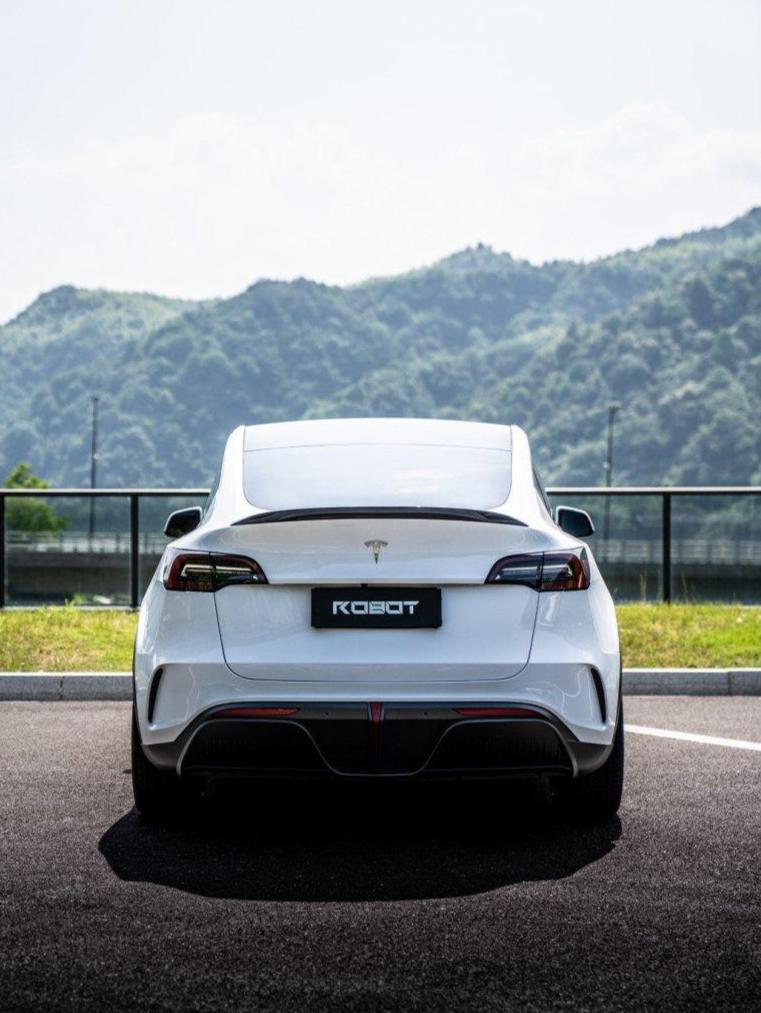 Alerón Trasero De Fibra De Carbono Real Para Tesla Model Y (2020-2024) - Visera Techo, Estilo Deportivo