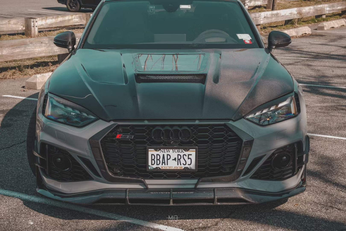 CMST Tuning Carbon Fiber Hood Bonnet Glass Transparent Clearview for Audi RS5 S5 A5 B9 B9.5 2017-ON