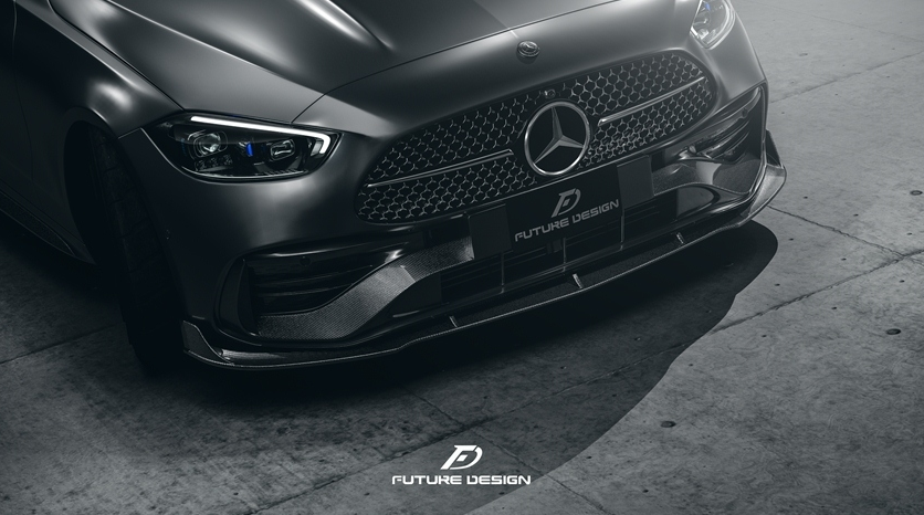 Mercedes-Benz W205 C-Class (AMG Package) V1 Style Carbon Fiber Front Lip