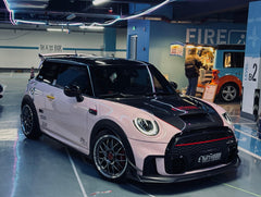 MINI Cooper JCW (John Cooper Works) F56 LCI 2022 2023 2024 with Aftermarket Parts - AE Style Front Canards?Carbon Fiber?from ArmorExtend