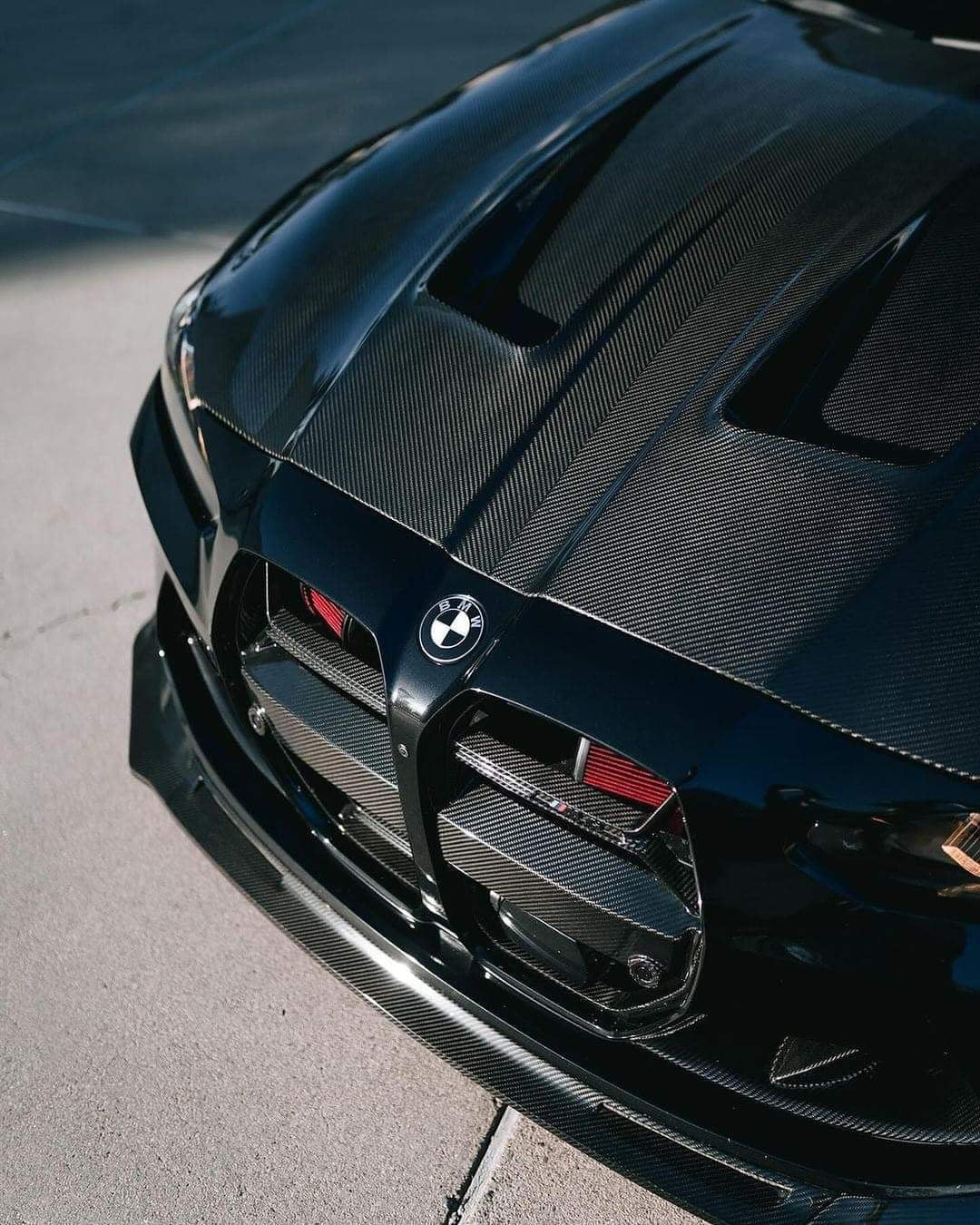BMW M3 / M3C G80 G81 & M4 / M4C G82 G83 2021 2022 2023 2024 with Aftermarket Parts -?Hood Bonnet?Double-sided Pre-preg Carbon Fiber?from TAKD Carbon