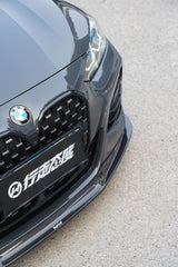 BMW 4 series 430i (with M-package bumper, does not fit base model) M440i G22 G23 2020-ON with Aftermarket Parts - Front Lip Pre-preg Carbon Fiber from Karbel Carbon