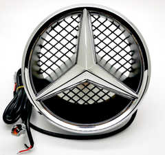 DuPont Tech V3 Silver Chrome Mercedes Benz Light Up Emblem Illuminated Star for G-Class G63 AMG G550 W463 2013-2018 LED RGB